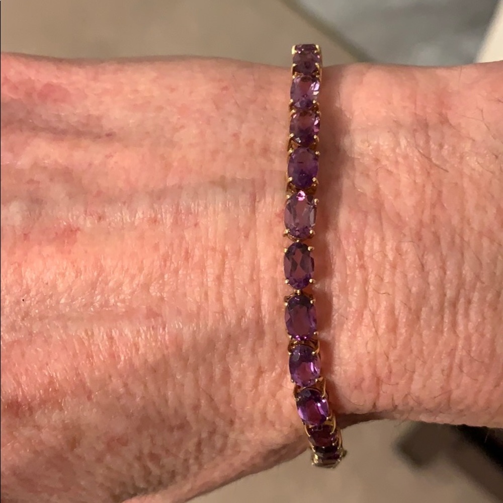 Amethyst tennis bracelet